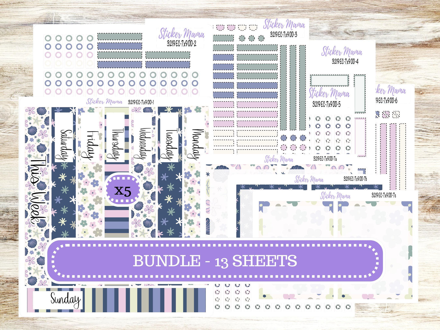Erin Condren Daily Duo Planner Sticker Kit | 3219 Tropical Trinkets