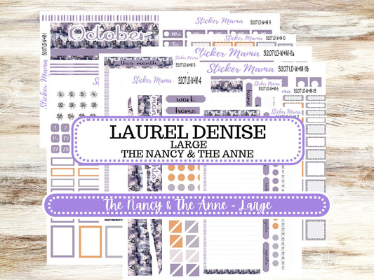 LAUREL DENISE Week + Month PLANNER Monthly Kit #3207 || Laurel Denise Kit || Laurel Denise Horizontal Vertical || Haunted Haven || Aug 25