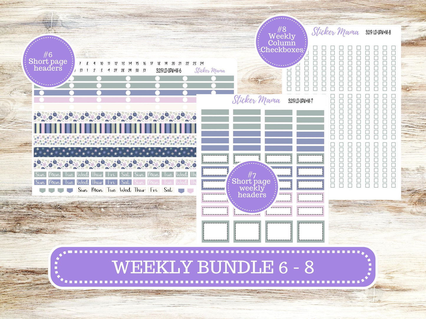 Laurel Denise Jo Planner Sticker Kit | Pop-up Week+Month | August 3219 Tropical Trinkets | 5-26
