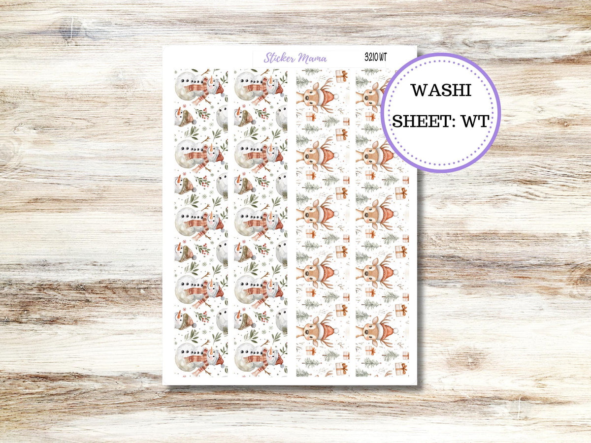 Washi Planner Stickers 3210 | Frosty Friends |