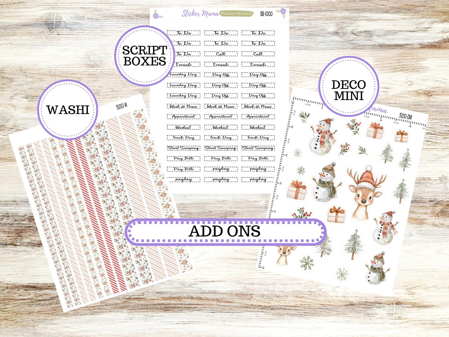 LD "Th Rose" Small || 4 COLUMN Mini (formerly the project mini) Size Planner Kit #3210 || Frosty Friends || Project Stickers || June 25