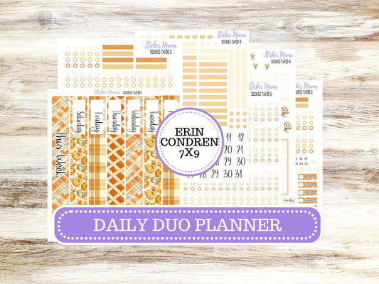 ERIN CONDREN Daily Duo Planner Kit DD-3208 || November - Fall Fields || Daily Duo Planner Sticker Kit || Erin Condren ||