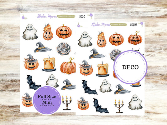 DECO-3102 || Jack - O - Lantern  || PLANNER STICKERS || Spring Stickers ||