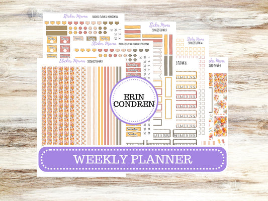 ERIN CONDREN Weekly Planner Kit WK-3206 || September || Weekly Planner Sticker Kit || Erin Condren ||