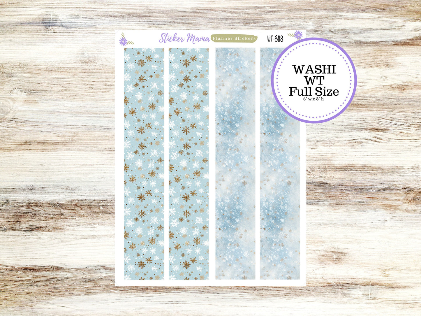WASHI PLANNER STICKERS || 3118 || Arctic Frost || Washi Stickers || Winter Planner Stickers || Washi for Planners