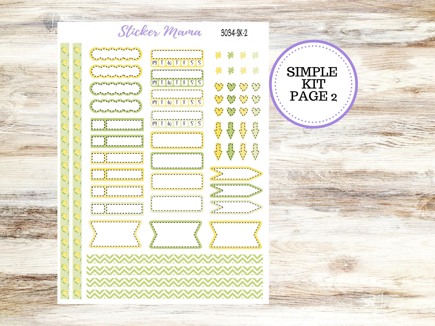 SIMPLE KIT  || #3034 || Fresh Squeeze || Any Kind Planner || Planner Stickers || Planner Stickers