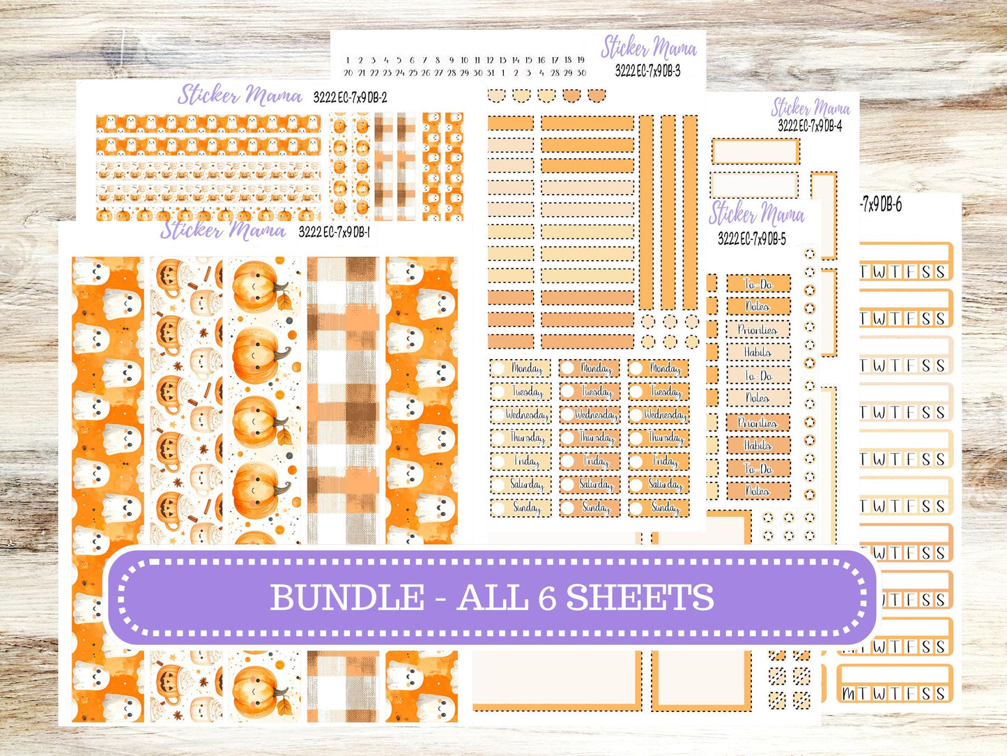 Erin Condren Dashboard Planner Kit DB | 3222 Cozy Ghost