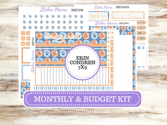 Erin Condren Monthly Kit | 7X9 | August 3218 Blossom Breeze | 5-26