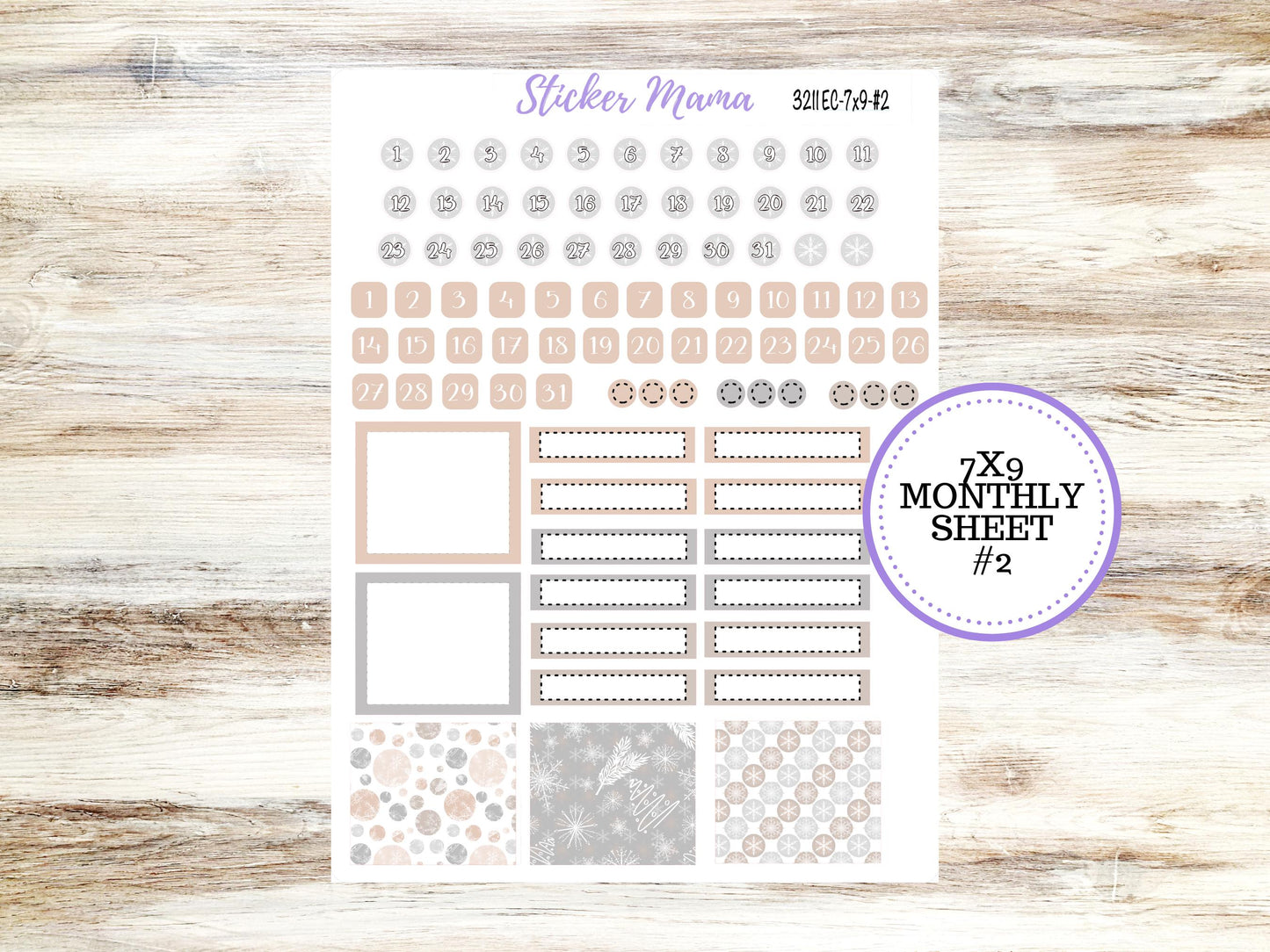 ERIN CONDREN Monthly Kit-3211 || 7X9 || Pastel Wonderlands - 7x9 ec January Monthly Kit - Monthly Planner Kits -  Monthly Pages || 10-25