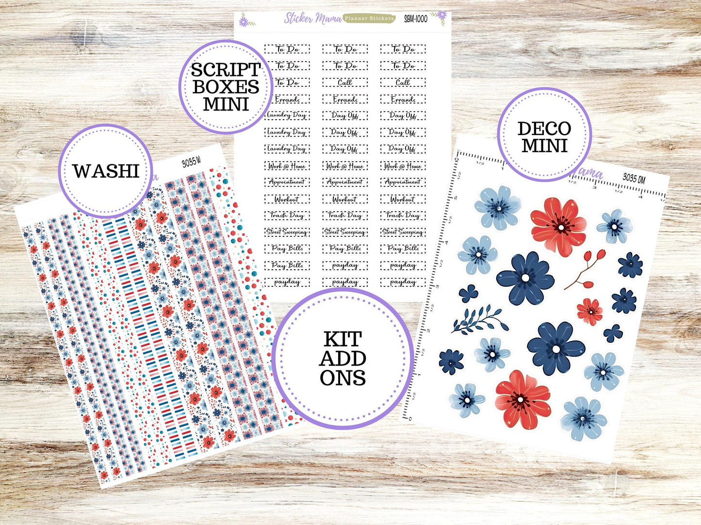 Journaling Stickers | Planner Stickers Kit | 3035 American Dream