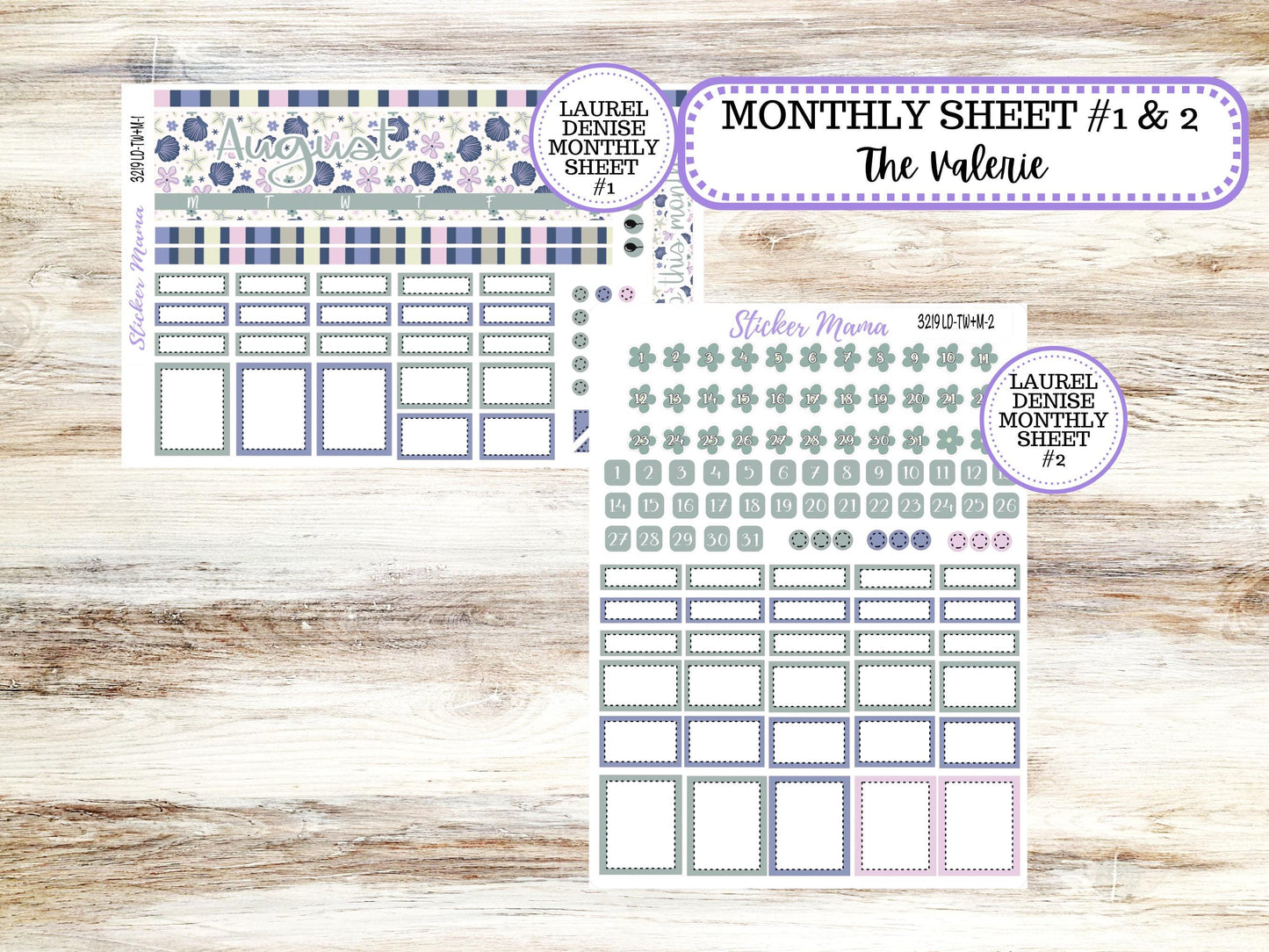 Laurel Denise Valerie Planner Stickers | LD Teacher Week + Month Planner Kit | August 3219 Tropical Trinkets | 5-26