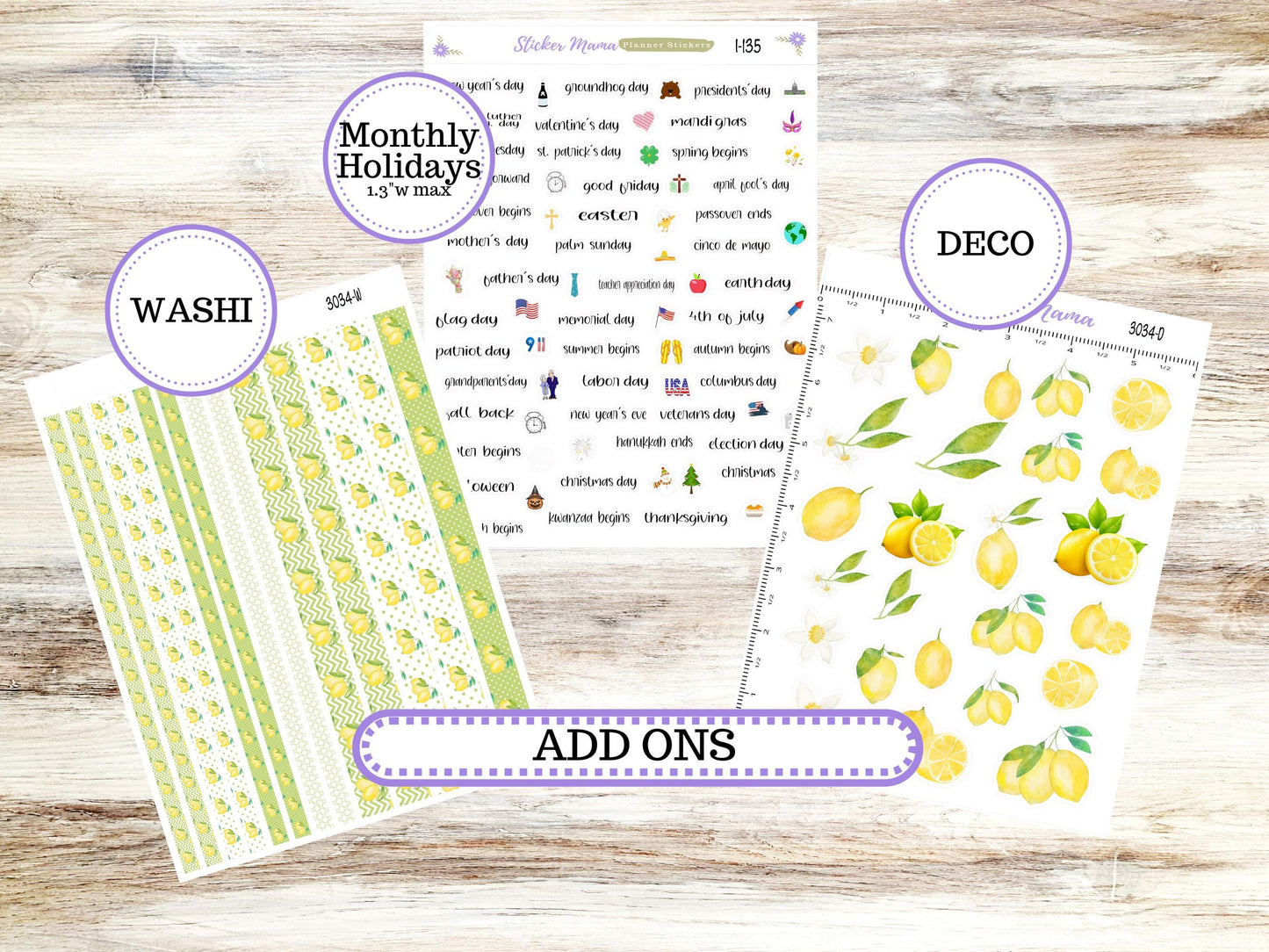 LD BOOK-BOUND Planner Kit #3034 || The Mae || The Kristy || Lucky Blossom || Laurel Denise Sticker Kit ||  11-25