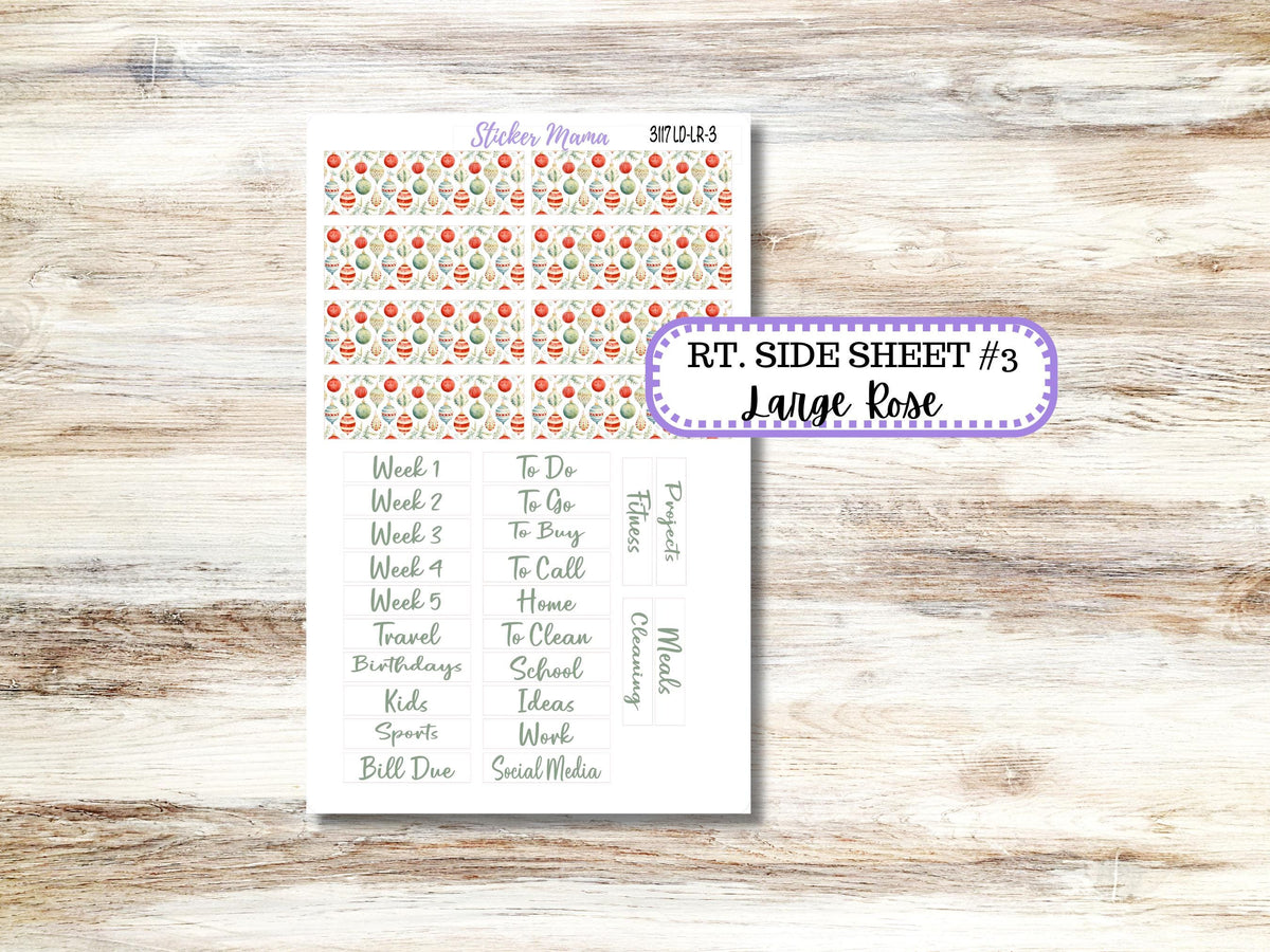 Laurel Denise Large Rose Planner Sticker Kit 3117 | December Jolly Jewels | 9-26