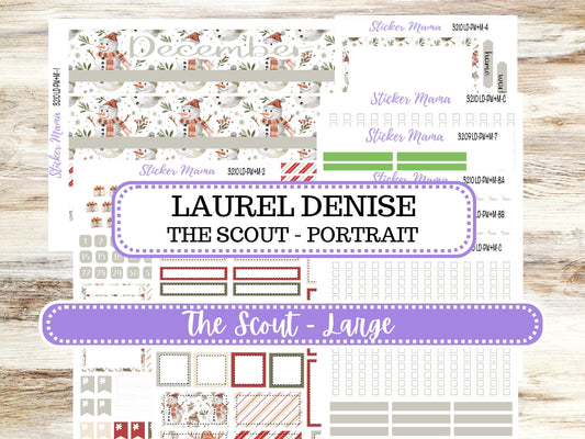 LD "The Scout" || PORTRAIT Weekly + Monthly Planner Kit #3210 || December || Laurel Denise Kit Portrait || Frosty Friends || 9-25