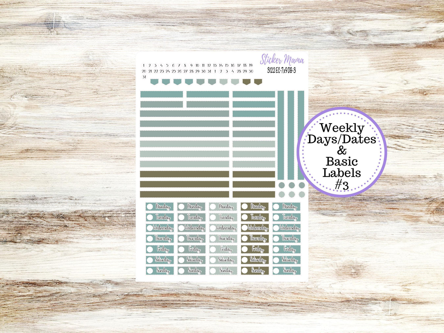 ERIN CONDREN Dashboard Planner Kit DB-3122 || Vintage Bloom || Dashboard Planner Sticker Kit || Erin Condren ||