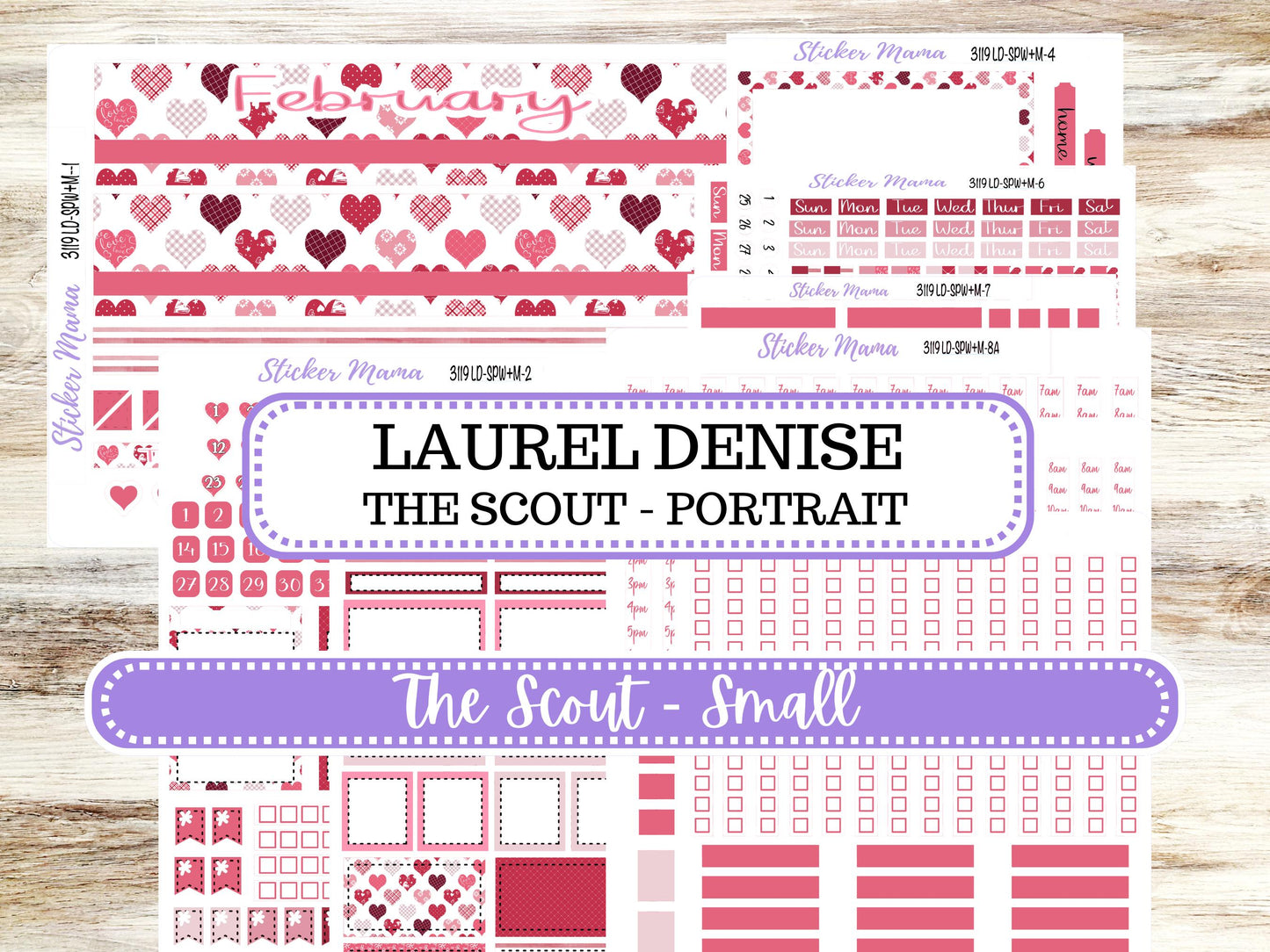 LD Small "The Scout" || PORTRAIT Weekly + Monthly Planner Kit #3119 || || Laurel Denise Kit Portrait || February || 10-25