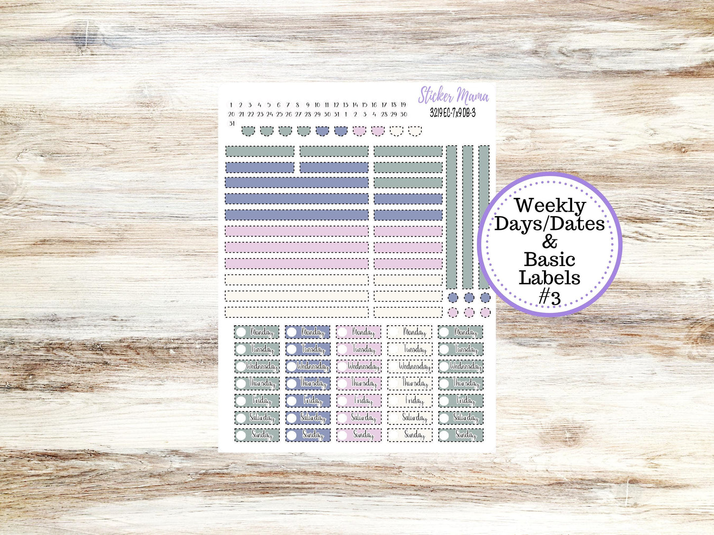 Erin Condren Dashboard Planner Sticker | Kit DB-3219 Tropical Trinkets