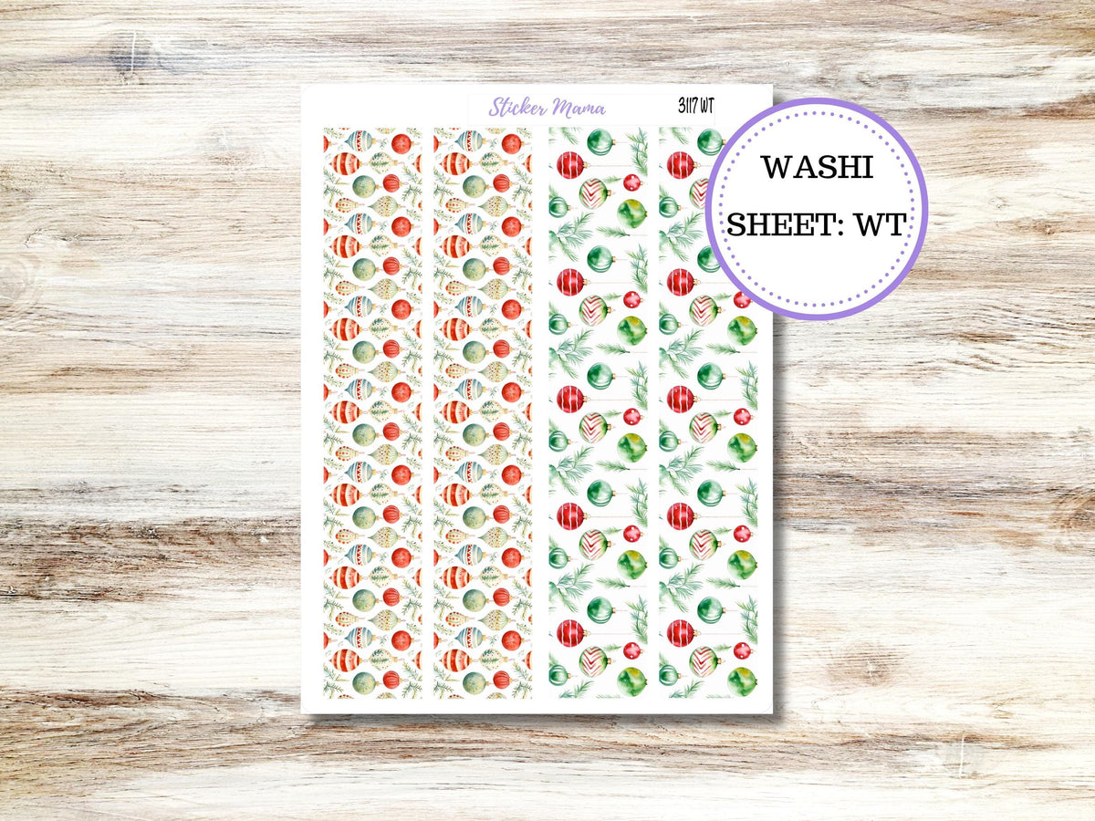 Washi 3117 | Jolly Jewels | Washi Planner Stickers | Christmas Washi