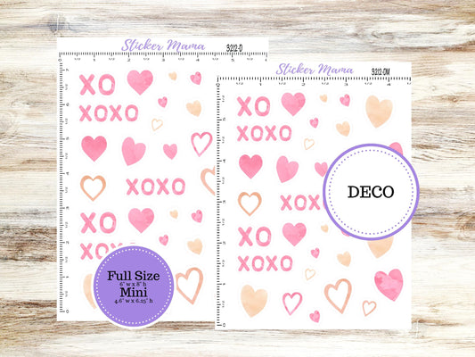 DECO-3212 || Love Notes Deco || PLANNER STICKERS || Valentines Stickers || February Deco