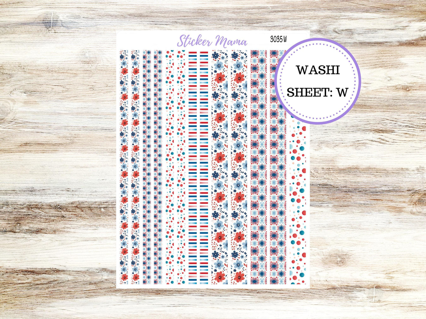 Washi Planner Stickers | 3035 American Dream |