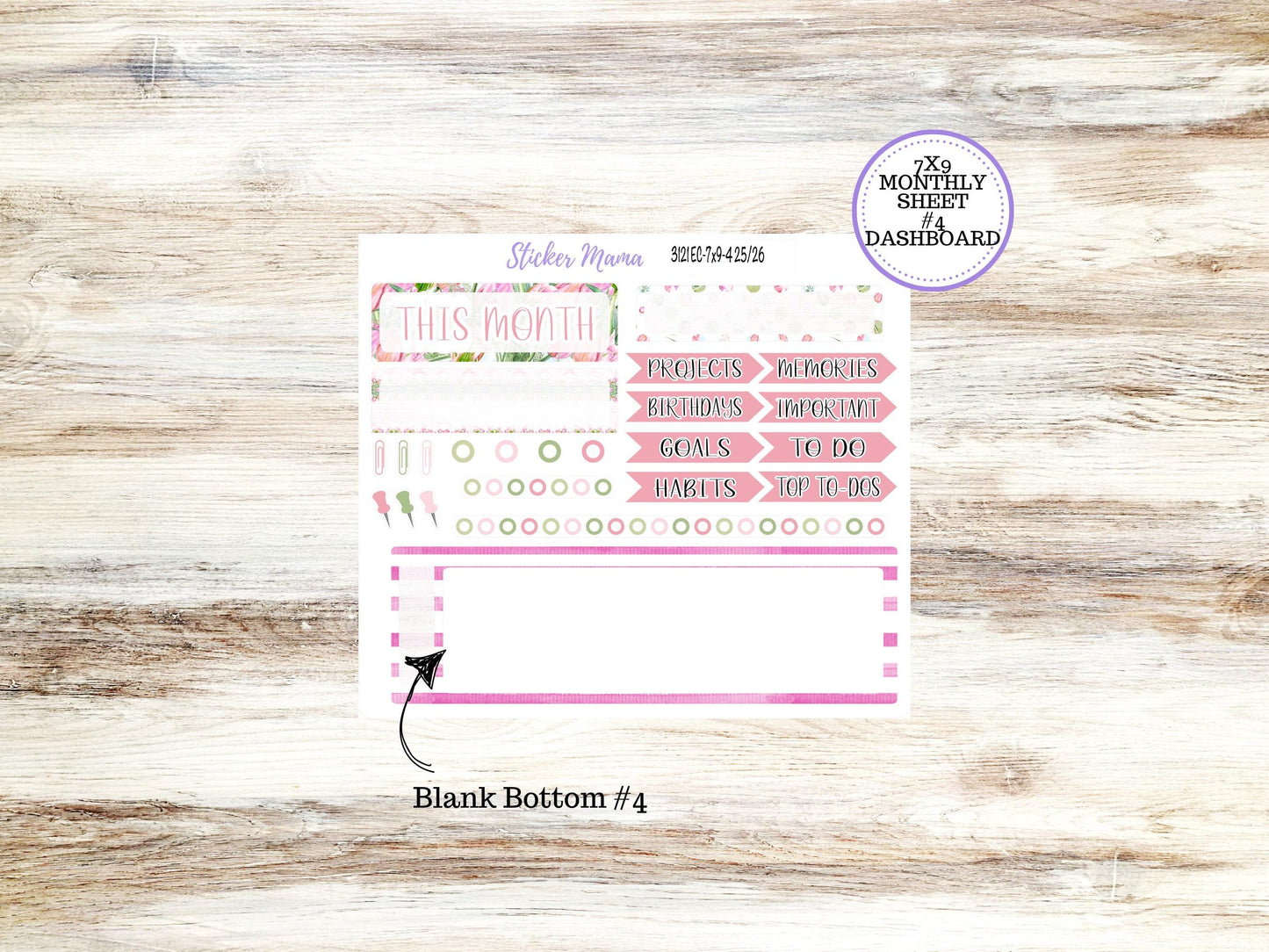 ERIN CONDREN Monthly Kit-3121 || 7X9 || April Easter Petalss - 7x9 ec Monthly Kit || Monthly Planner Kits || 12-25