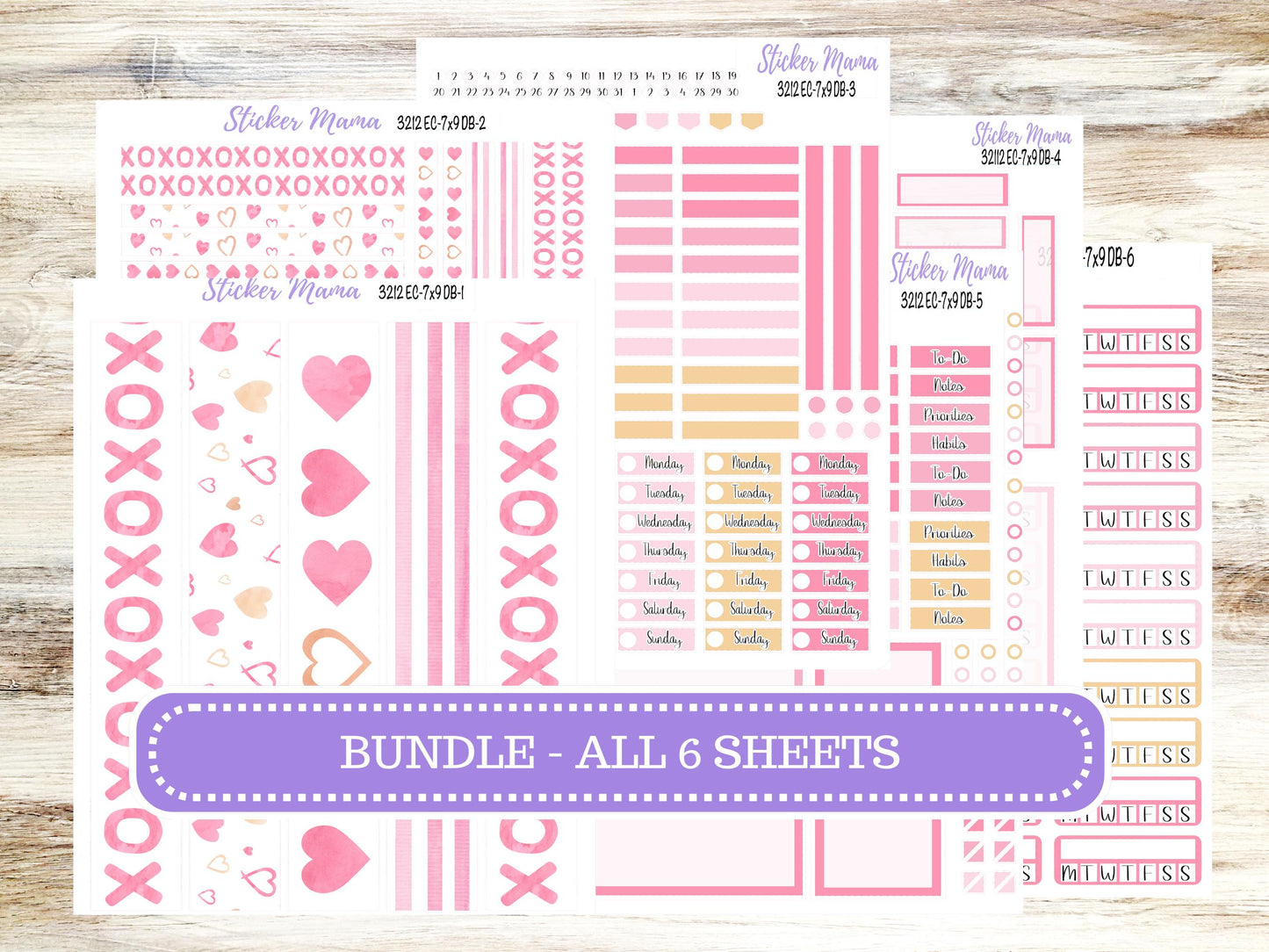 ERIN CONDREN Dashboard Planner Kit DB-3212 || February - Love Notes || Dashboard Planner Sticker Kit || Erin Condren ||