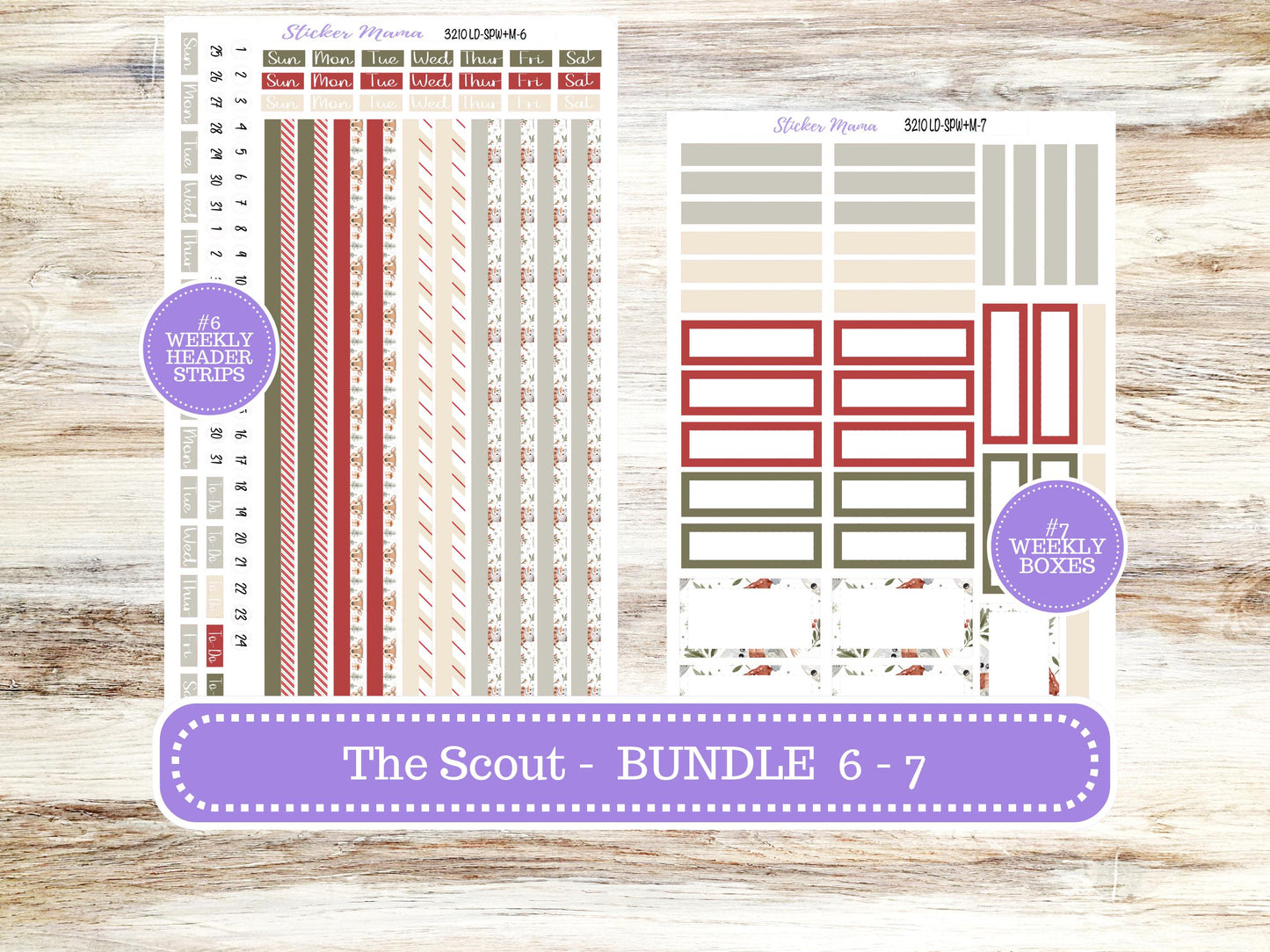 LD Small "The Scout" || PORTRAIT Weekly + Monthly Planner Kit #3210 || Frosty Friends || Laurel Denise Kit Portrait || 10-25