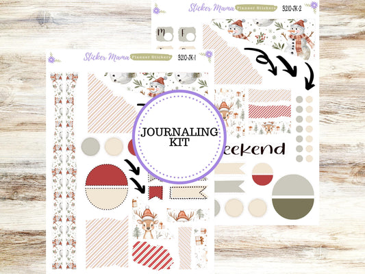 JOURNALING KIT  || #3210 ||  Frosty Friends  || Journal Planner || Planner Stickers || Journal Stickers