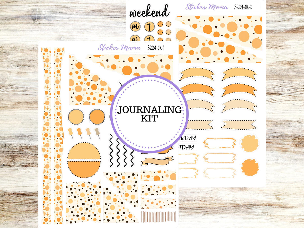 Journal Planner Sticker Kit | 3224 Fall Polka Dots
