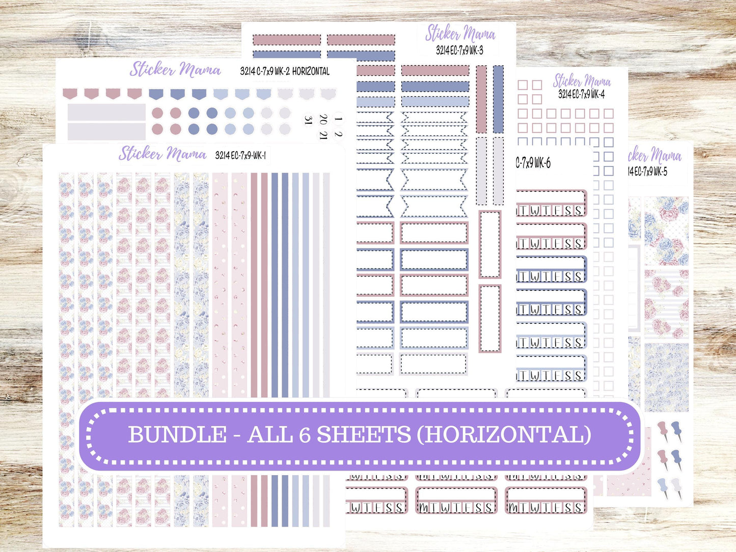 ERIN CONDREN WK-3214 || Peony Palace || Weekly Planner Kit || Erin Condren || Hourly Planner Kit || March Vertical Planner Kit