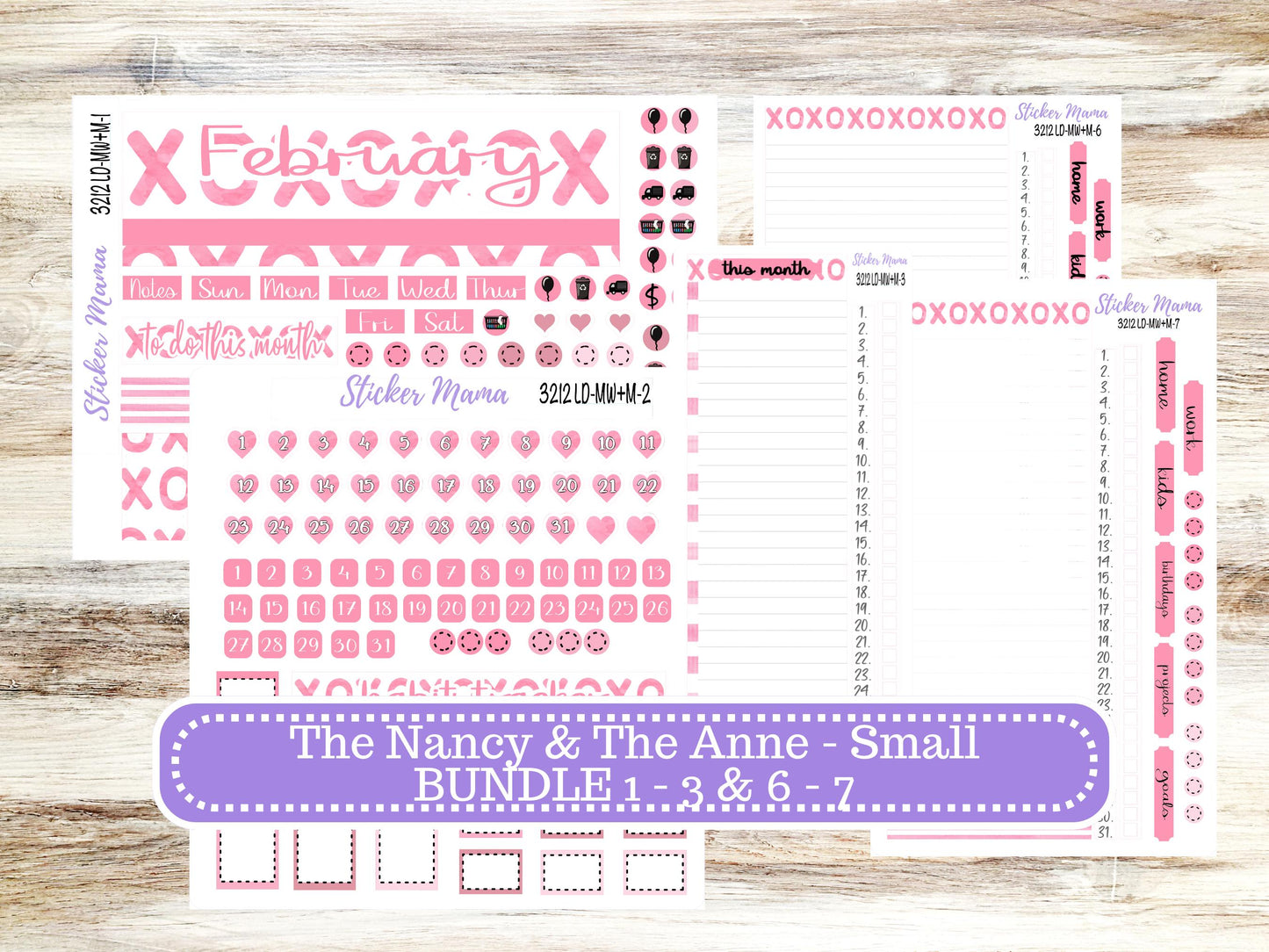 LD SMALL "The Anne" & "The Nancy" || MINI Week + Month Planner Kit #3212 || Laurel Denise Horizontal Vertical || Love Notes || 10-25