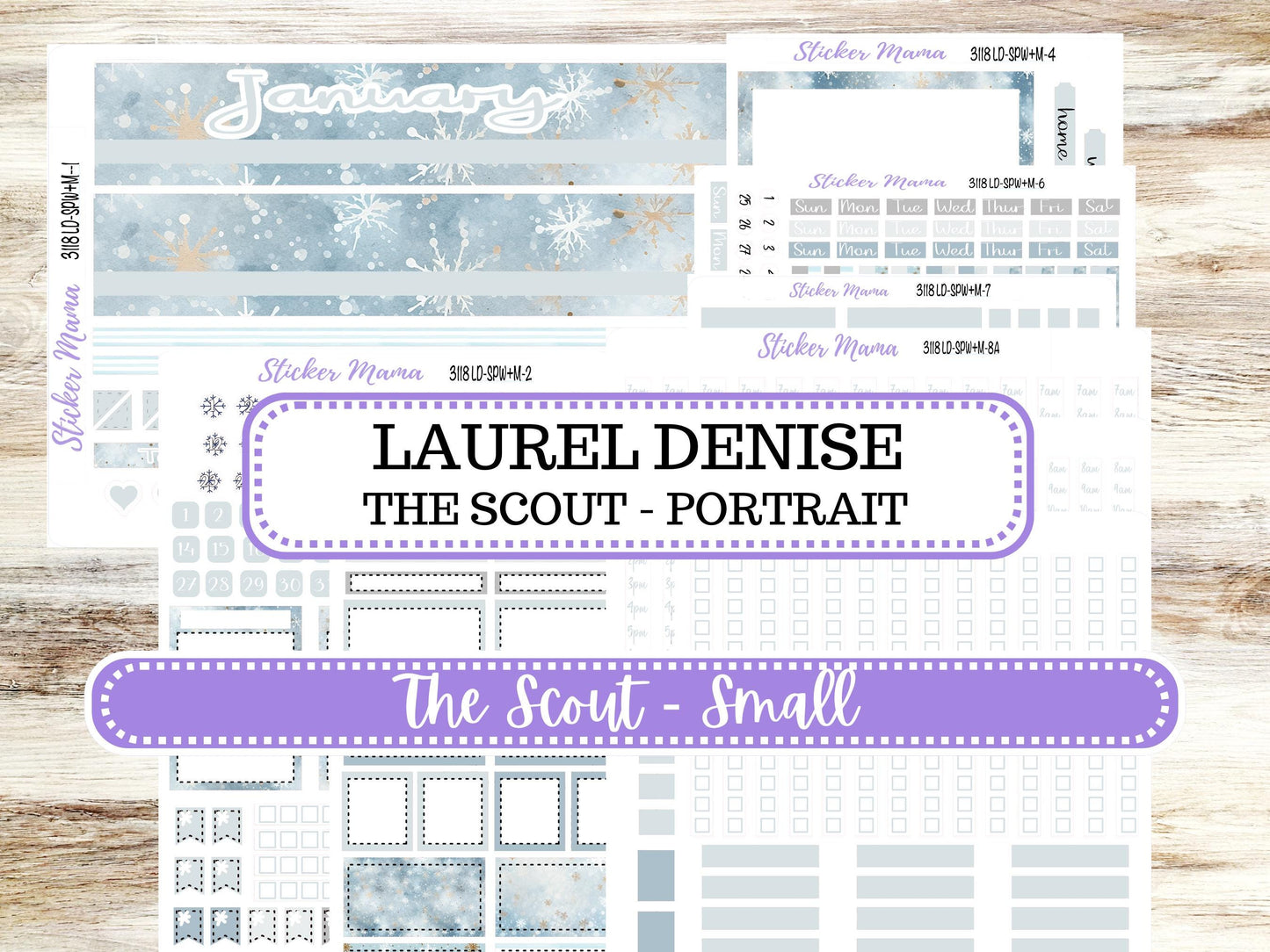 LD Small "The Scout" || PORTRAIT Weekly + Monthly Planner Kit #3118 || || Laurel Denise Kit Portrait || January || 10-25