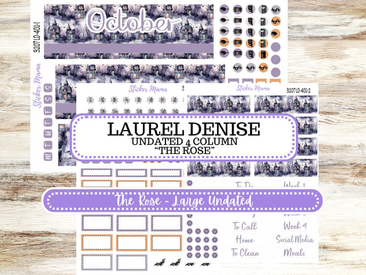 LD "The Rose" - Large Undated || 4 COLUMN Undated (formerly project undated). Planner Kit #3207 || Haunted Haven || Aug 25