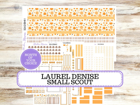 Laurel Denise Small Scout Planner Sticker Kit | Portrait Weekly + Monthly | Choose your month | #3224 Fall Polka Dots | 8-26