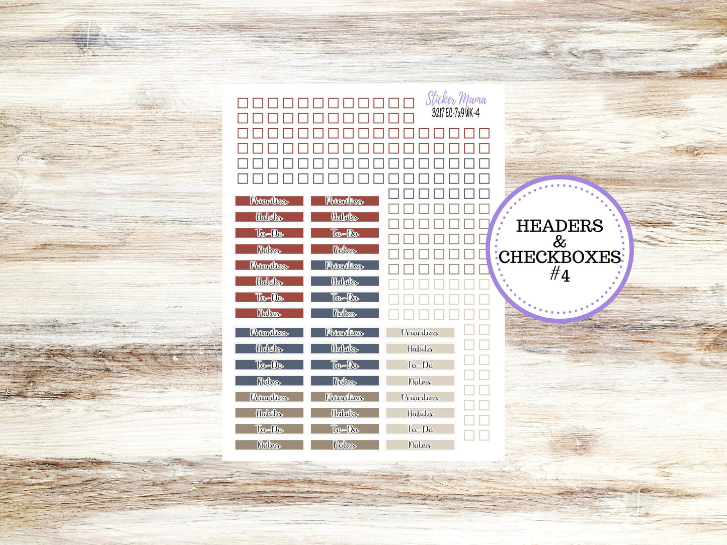 Erin Condren Weekly Planner Kit | Vertical & Hourly Stickers | WK-3217 Old Glory