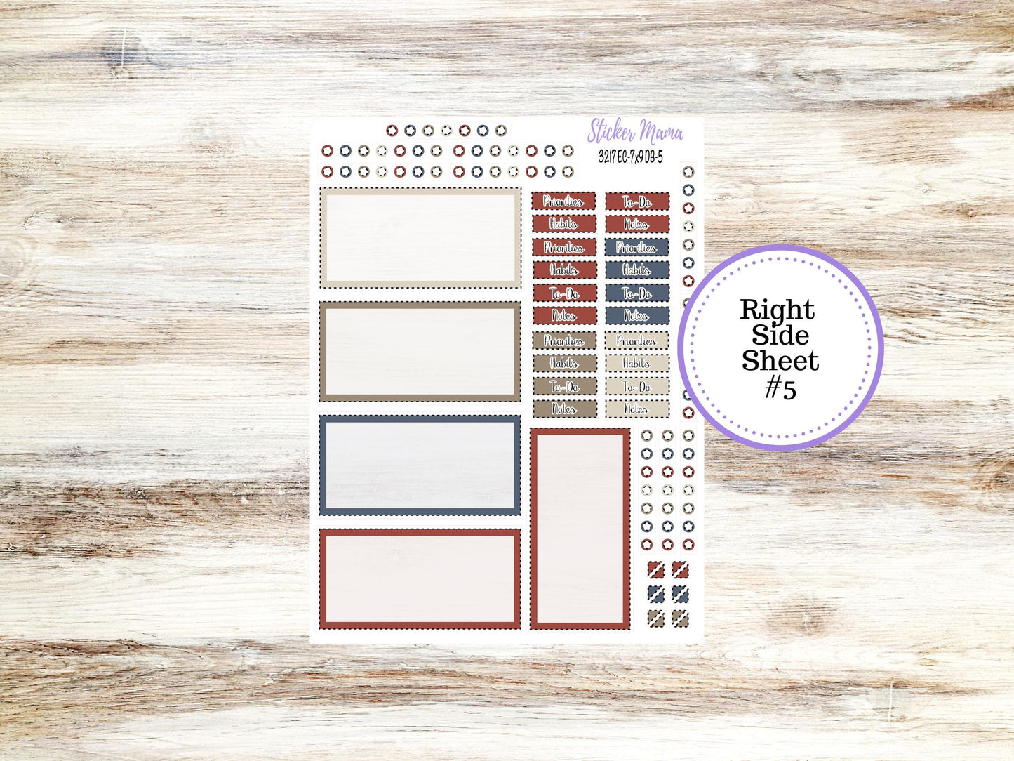 Erin Condren Dashboard Planner Sticker | Kit DB-3217 Old Glory