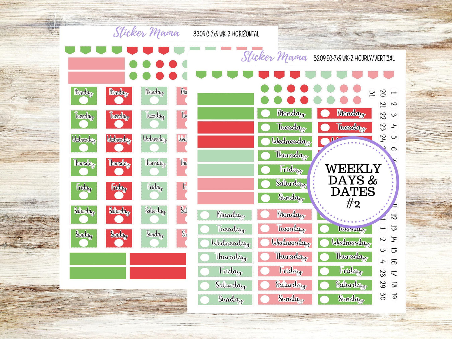 ERIN CONDREN Weekly Planner Kit WK-3209 || December || Weekly Planner Sticker Kit || Erin Condren ||