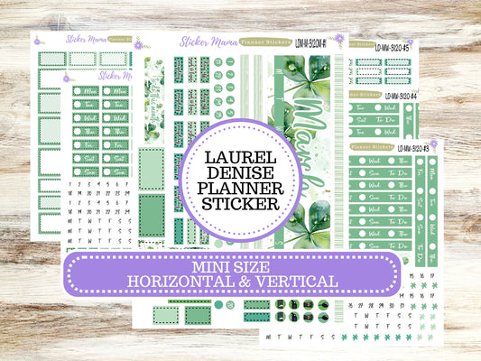 LAUREL DENISE MINI Planner Kit #3120 || Shamrock Magic Laurel Denise Kit || L D  Stickers || Laurel Denise Horizontal Vertical || March