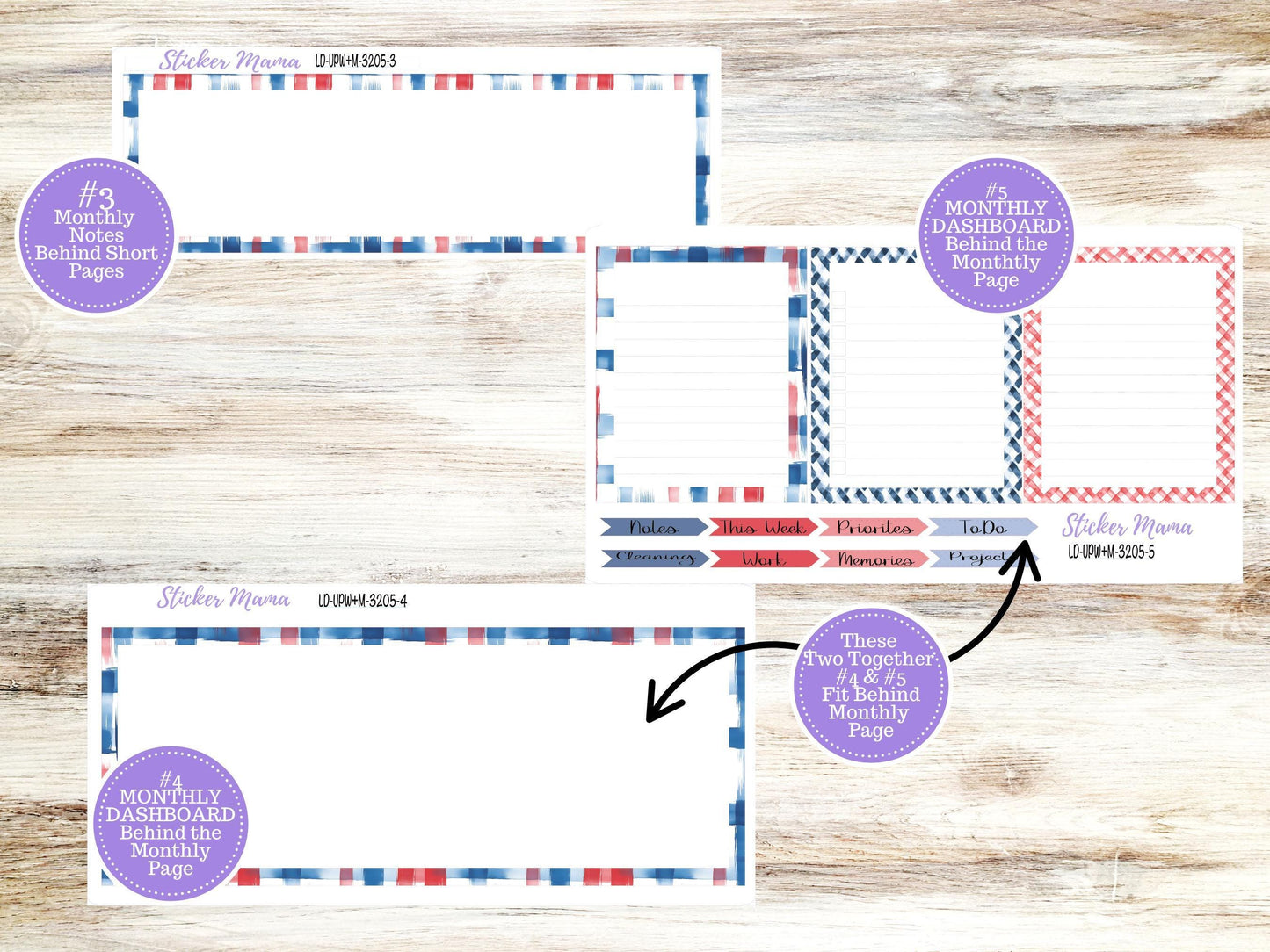LD POP-UP Week+Month Planner Kit #3205 || Patriotic Festivities || Laurel Denise Kit || Laurel Denise Stickers || April 25