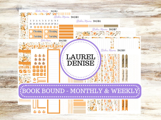 LD BOOK-BOUND Week+Month Planner Kit #3114 || September || Laurel Denise Kit || Laurel Denise Stickers || Bookbound June 25