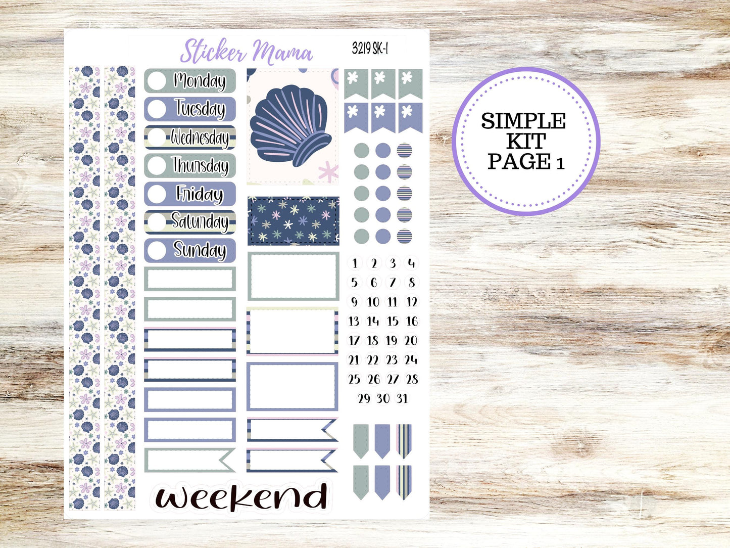 Simple Planner Sticker Kits | Tropical Trinkets 3219