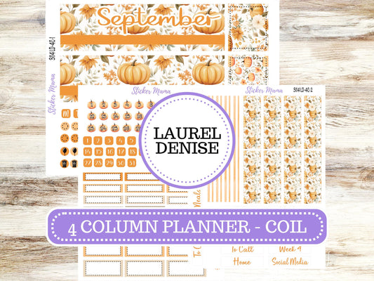 LAUREL DENISE 4-COLUMN (formerly project) Full Size Planner Kit #3114 || September || Laurel Denise Stickers || June 25