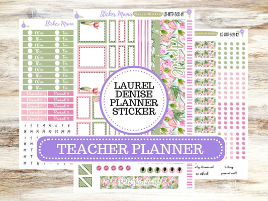 LAUREL DENISE TEACHER Planner Kit #3121 || Easter Petals ||Laurel Denise Kit || Laurel Denise Stickers || Laurel Denise Horizontal Vertical