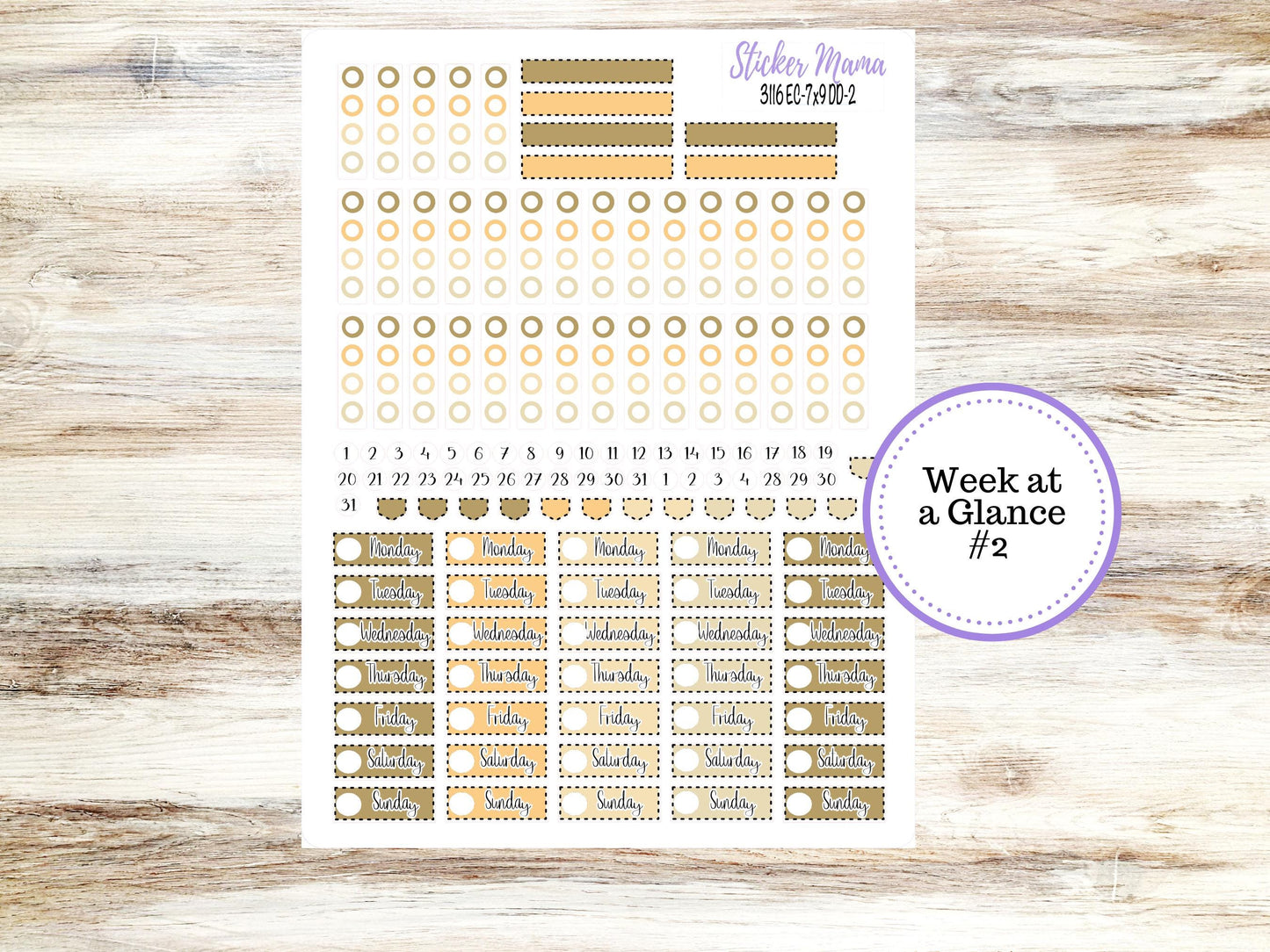 Erin Condren Daily Duo Planner Sticker Kit | 3116 Pumpkin Spice