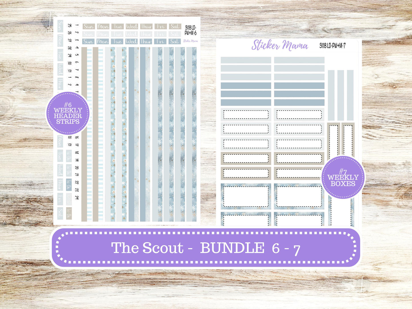 LD Large "The Scout" || PORTRAIT Weekly + Monthly Planner Kit #3118 || January || Laurel Denise Kit Portrait || || 10-25