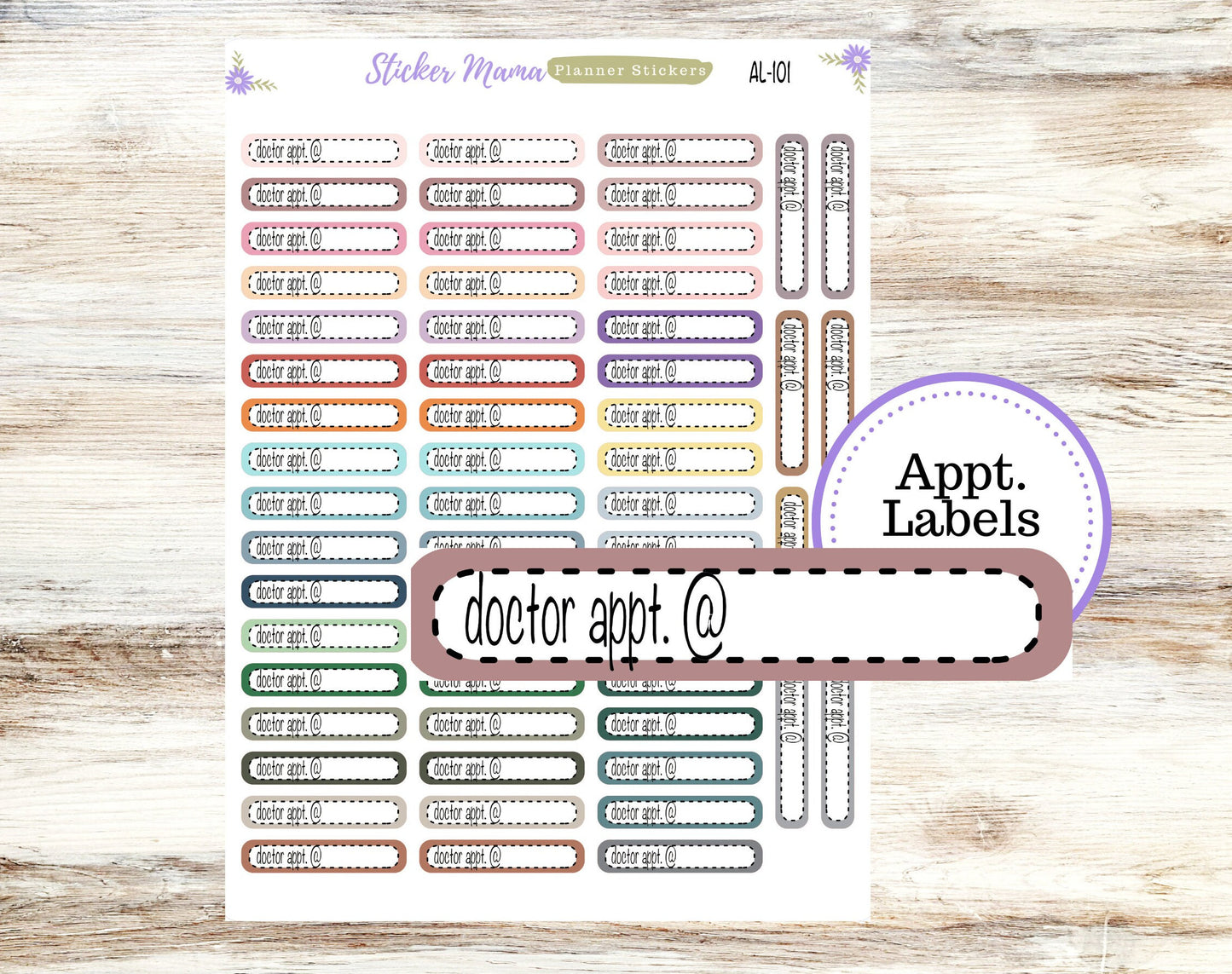 AL-101 || DOCTOR APPOINTMENT Labels || Planner Stickers || Labels Sticker || Doctor Appointment Stickers
