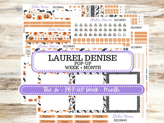 LD POP-UP Week+Month Planner Kit #3102 || The Jo || Pumpkin Town || Laurel Denise Kit || Laurel Denise Stickers || Aug 25