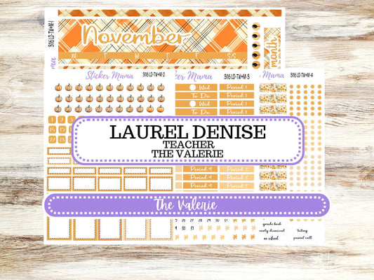 LD "The Valerie" || TEACHER Week + Month Planner Kit #3116 || Floral Harvest ||Laurel Denise Kit || Laurel Denise Teacher Planner || June 25
