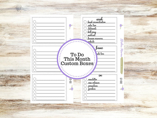 LAUREL DENISE PLANNER -Ld-100 To-Do This Month Space || Customize
