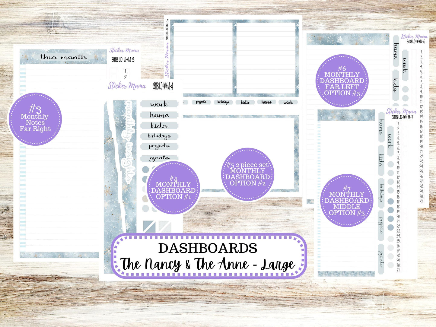 LD “The Nancy & Anne” Large || Week + Month PLANNER Monthly Kit #3118 || Laurel Denise Horizontal Vertical Kit || January || 10-25